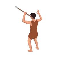 Caveman With Spear Composition vector