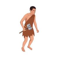 Caveman With Hammer Composition vector