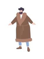 Fat Fur Coat Composition vector