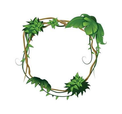 Round Liana Frame Composition
