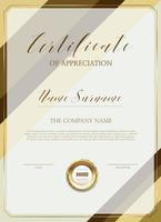 certificate template with luxury and modern pattern,diploma,Vector illustration vector