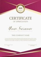 certificate template with luxury and modern pattern,diploma,Vector illustration vector