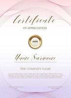 certificate template with luxury and modern pattern,diploma,Vector illustration vector