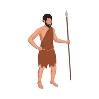 Isometric Ancient Man Composition vector