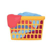 Basket With Clothes Composition vector