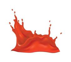 Splash Tomato Juice Composition vector