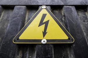 Electrical danger sign photo