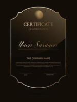 Certificate frame background with glass material vector