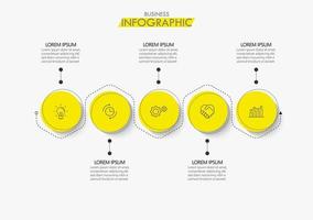 presentación plantilla de infografía empresarial vector