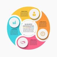 Presentation Business cycle infographic template vector