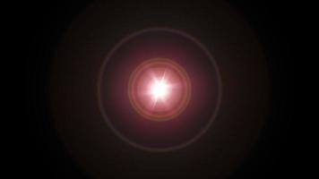estrella central lente óptica destellos de luz rotación video