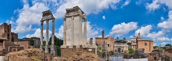 Panoramic view Imperial Forums of Ancient Rome photo