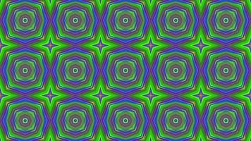Symmetrical textured multicolored kaleidoscope background video