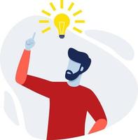 Man having great idea concept vector