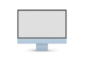 Modern personal computer monitor with empty screen. You can place your design vector