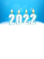 2022 new year card template with copy space vector