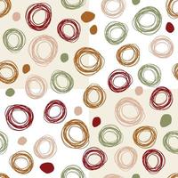 SEAMLESS MULTICOLOUR PATTERN BACKGROUND WITH DOODLE HAND DRAW POLKA DOT vector