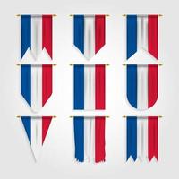 France flag in different shapes, Flag of France in various shapes vector