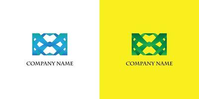 abstract rectangle logo vector