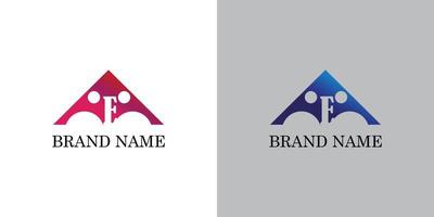 logo letter a, f and a vector