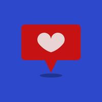 Heart for social comment vector