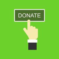 Click on the donate button vector