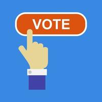 Click on the vote button vector