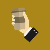 Coffee cup in hand vector