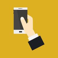 Smartphone in hand vector