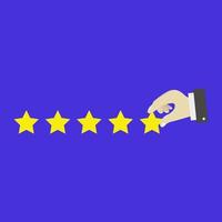 5 star review vector