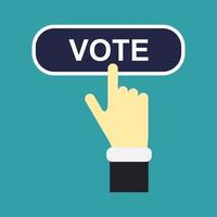 Click on the vote button vector