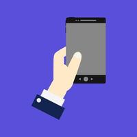 Smartphone in hand vector