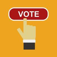 Click on the vote button vector