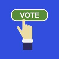 Click on the vote button vector