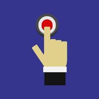 Hand click button vector