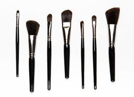 Set of makeup brushes photo