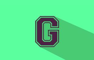 alphabet letter G logo icon in brown and green. Creative design for company and business with long shadow vector