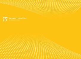 Abstract pattern dots yellow color halftone perspective background. vector