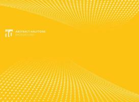 Abstract pattern dots yellow color halftone perspective background. vector