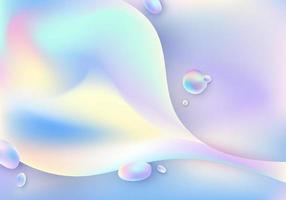 Abstract 3D fluid or liquid holographic gradient shape background vector