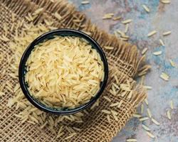 Uncooked basmati rice photo