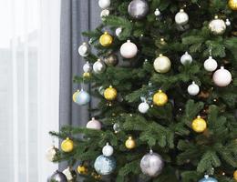 Christmas tree with decorations photo