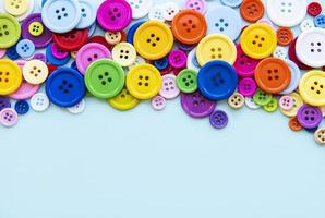 Multicolored sewing buttons photo