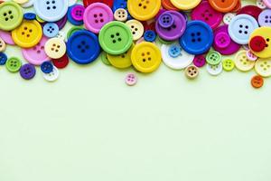 Multicolored sewing buttons photo