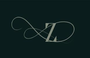 monogram elegant vintage Z alphabet letter logo icon in green color. creative design for business and company vector