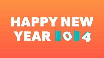 Happy New Year 2024 Gold background with colored lines and HAPPY New year in the center Joy Style - free for commercial use video