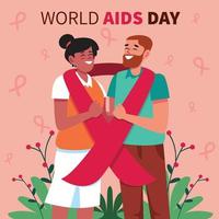 World AIDS Day Awareness Concept vector