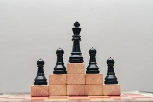 image of chess pieces on a chessboard photo