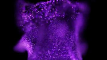 lindas partículas roxas fumam fundo abstrato vídeo grátis vídeo grátis video