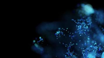 Blue Flowing Particles Background free Video
